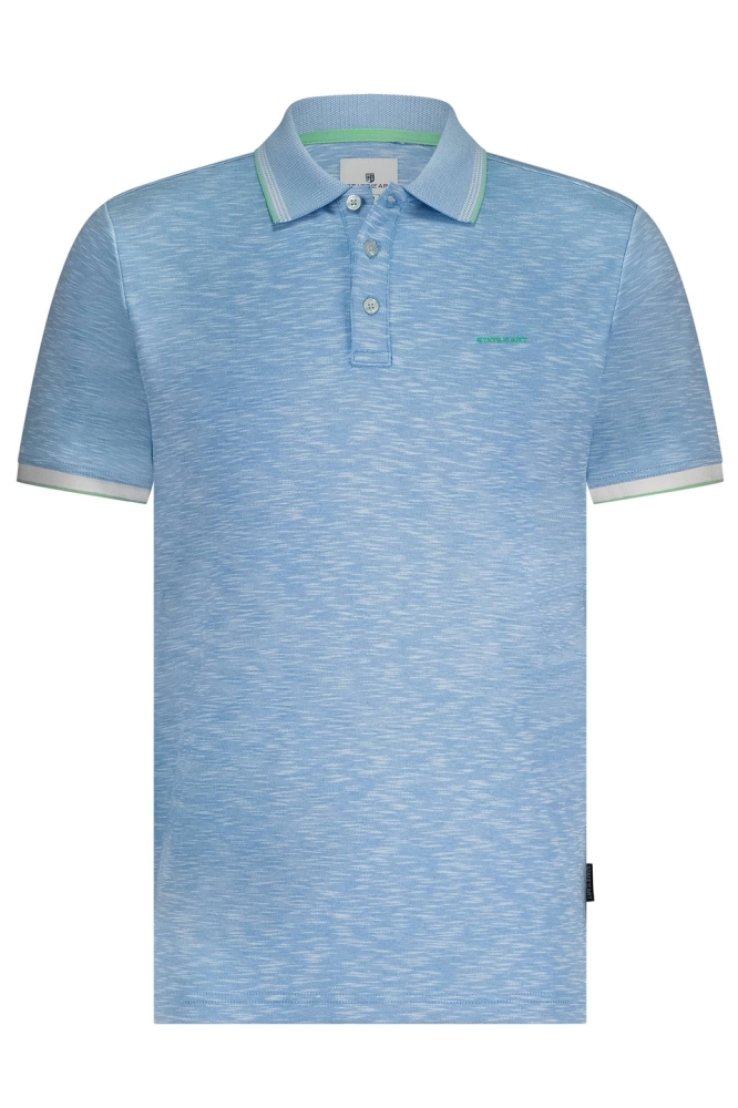 GEMELEERDE POLO MET STREEPDETAILS 46115404 5300